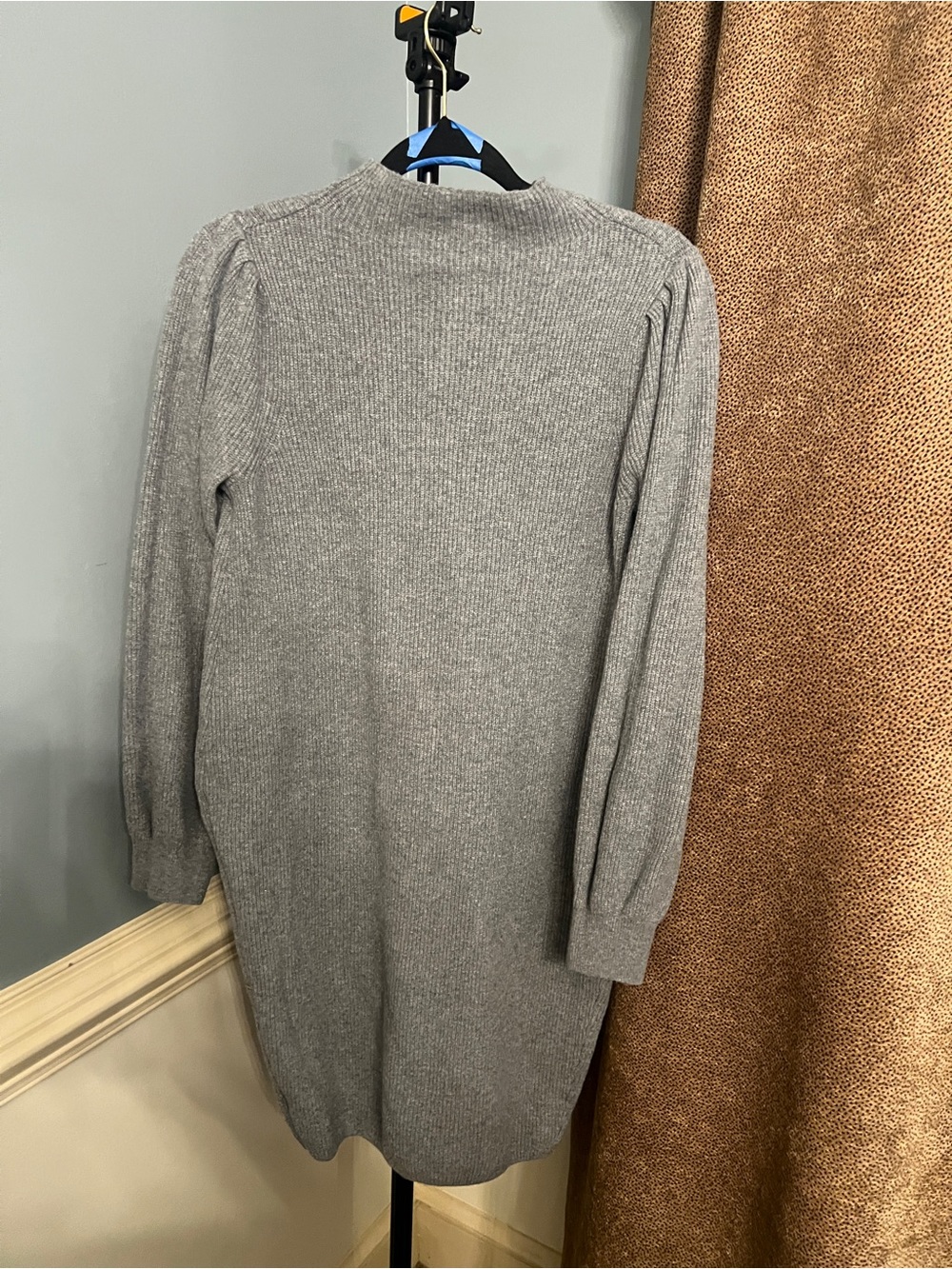 GAP Gray Ribbed Knit Long Sleeve Sweater Dress maternity